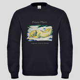 Liegender Hund im Schnee (Crewneck)