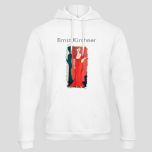 Blonde Frau im rotem Kleid (Hoodie)