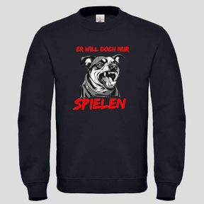 Er will doch nur Spielen (Crewneck)