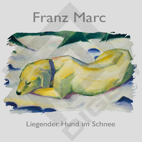 Liegender Hund im Schnee (Hoodie)