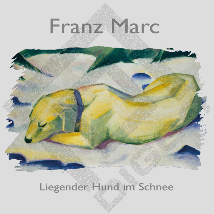 Liegender Hund im Schnee (Hoodie)