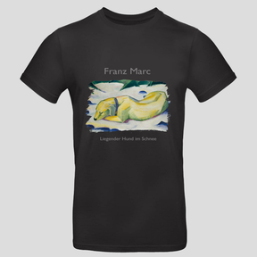 Liegender Hund im Schnee (T-Shirt)